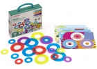 Discos de tamaos, colores y texturas translucido (Math color rings)