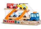 Camión transporte de vehículos de emergencia de madera