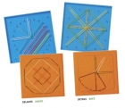 Geoplanos colores con actividades (6 piezas de 15 cm.)