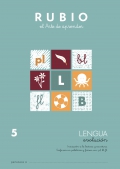 Rubio. El arte de aprender. Lengua Evolucin 5. Iniciacin a la lectura y escritura. Sinfones en plabras y frases con: pl,bl,fl.