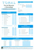 Paquete de 25 Cuadenillos de anotacin y de anlisis de TOMAL, Test de memoria y aprendizaje