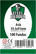 100 fundas para cartas tamao ASIA (59,5 x 91 mm)