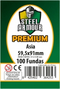 100 fundas Premium para cartas tamao ASIA/Americano (59,5 x 91 mm)
