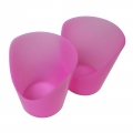 Vaso de plstico flexible con recorte rosa 44ml-1.5oz (2 unidades)