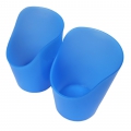 Vaso de plstico flexible con recorte azul 88ml-3oz (2 unidades)