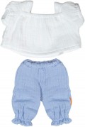 Blusa blanca y pantaln azul calor (38cm)