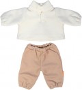 Jersey beige y pantaln marrn entretiempo (38cm)