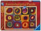 Estudio de color: Cuadrados con círculos concéntricos. Kandinsky. Puzzle de 1500 piezas