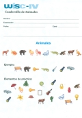 Paquete de 25 cuadernos de animales de WISC-IV, Escala de inteligencia de Wechsler para nios - IV.