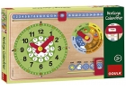 Petit calendrier en bois horloge