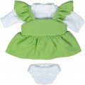 Vestido verde y camiseta blanca entretiempo (38cm)